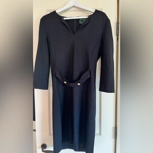 Elegant Black Dress with Gold Accents